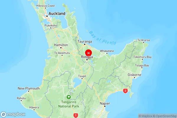 Hannahs Bay, Bay of Plenty Region Map