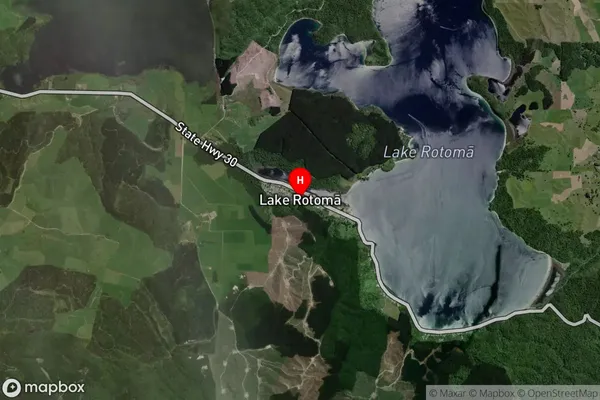 Lake Rotoma, Bay of Plenty Satellite Map