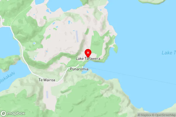 Lake Tarawera, Bay of Plenty Region Map