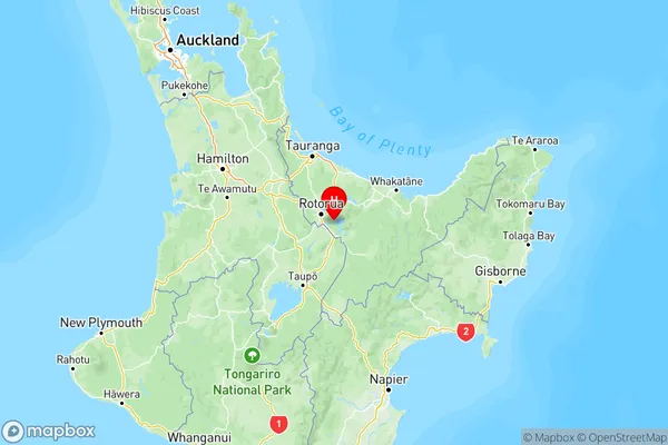 Lake Tarawera, Bay of Plenty Region Map