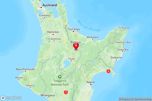 Waikite Valley, Bay of Plenty Region Map