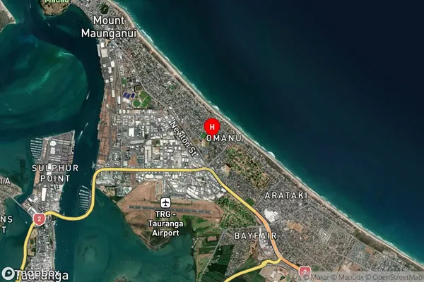 Mount Maunganui, Bay of Plenty Satellite Map