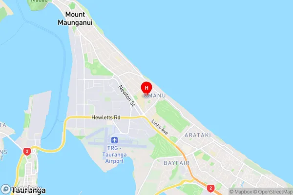 Mount Maunganui, Bay of Plenty Region Map