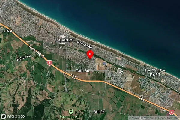 Papamoa, Bay of Plenty Satellite Map