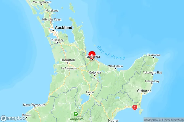 Poike, Bay of Plenty Region Map