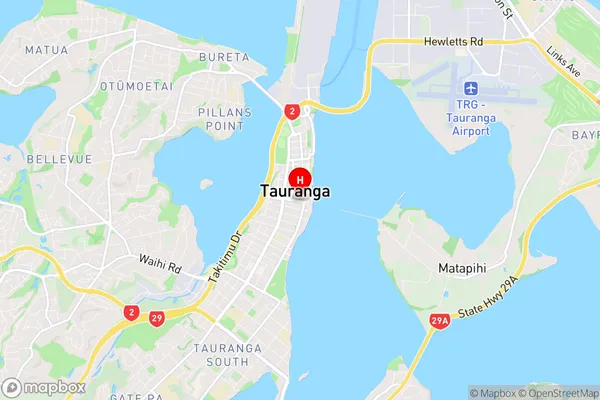 Tauranga Central, Bay of Plenty Region Map