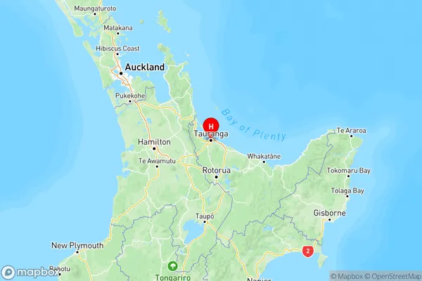 Tauranga Central, Bay of Plenty Region Map