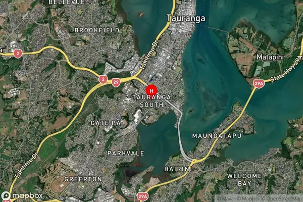 Tauranga South, Bay of Plenty Satellite Map