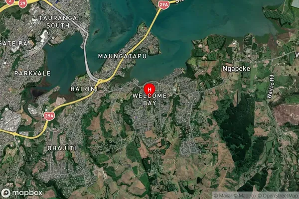 Welcome Bay, Bay of Plenty Satellite Map