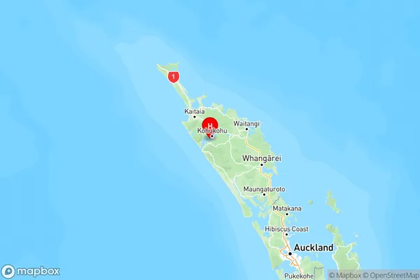 North Hokianga, Northland Region Map