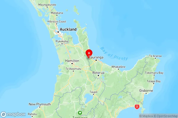 Aongatete, Bay of Plenty Region Map