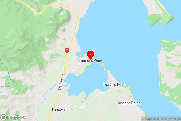 Tanners Point, Bay of Plenty Region Map