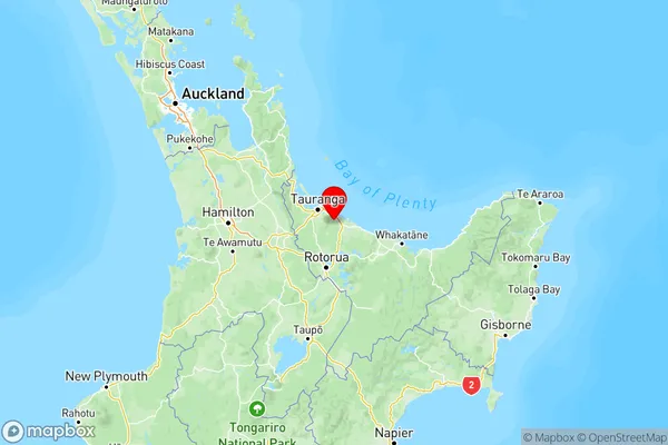 Te Puke, Bay of Plenty Region Map