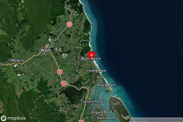 Waihi Beach, Bay of Plenty Satellite Map