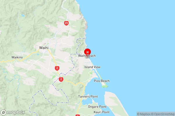 Waihi Beach, Bay of Plenty Region Map