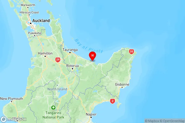 Coastlands, Bay of Plenty Region Map
