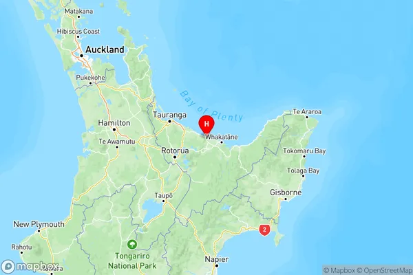 Matata, Bay of Plenty Region Map