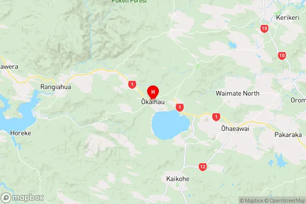 Okaihau, Northland Region Map