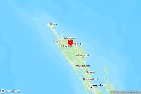 Okaihau, Northland Region Map