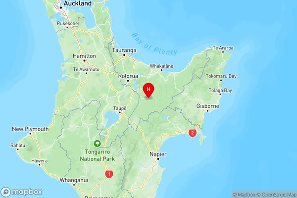 Murupara, Bay of Plenty Region Map