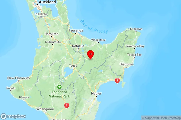 Murupara Surrounds, Bay of Plenty Region Map