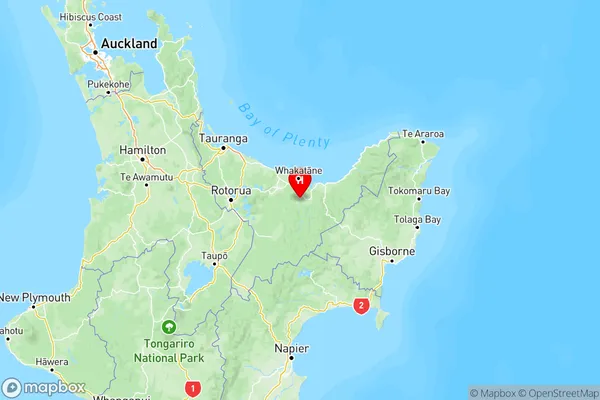 Ruatoki, Bay of Plenty Region Map