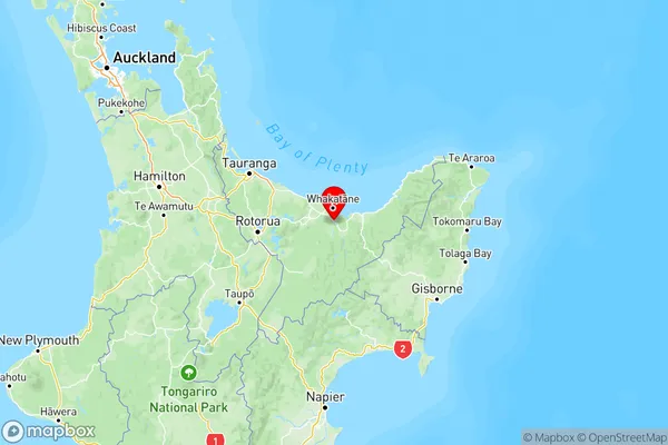 Taneatua, Bay of Plenty Region Map