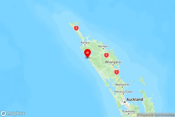 Omapere, Northland Region Map