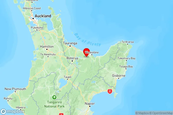 Te Teko, Bay of Plenty Region Map