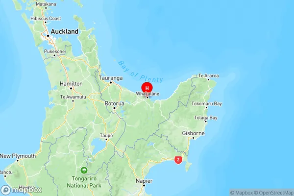 Whakatane Surrounds, Bay of Plenty Region Map