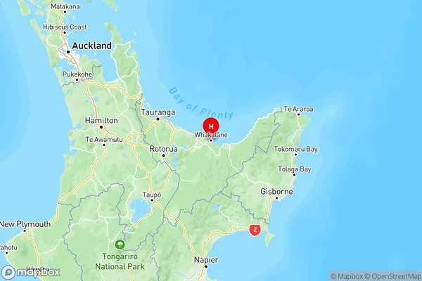 Whakatane, Bay of Plenty Region Map