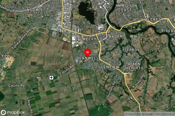 Deanwell, Waikato Satellite Map