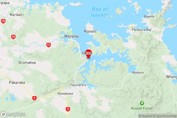 Opua, Northland Region Map