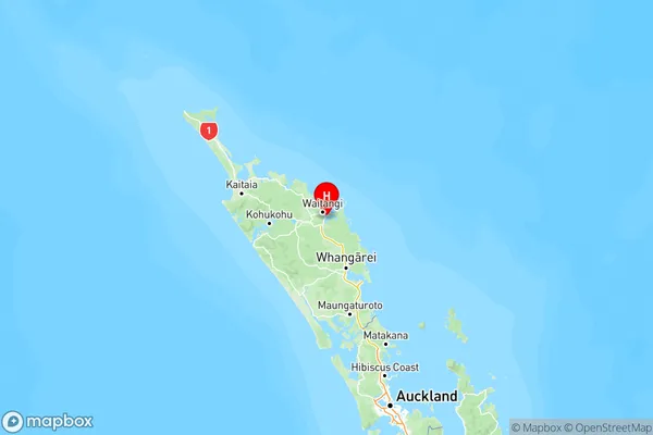 Opua, Northland Region Map