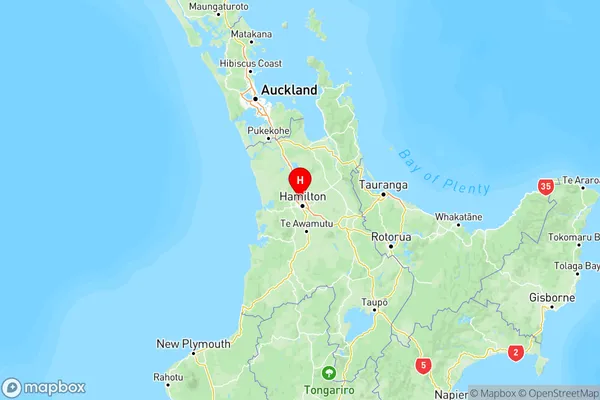 Flagstaff, Waikato Region Map