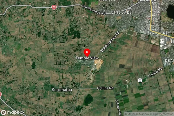 Temple View, Waikato Satellite Map