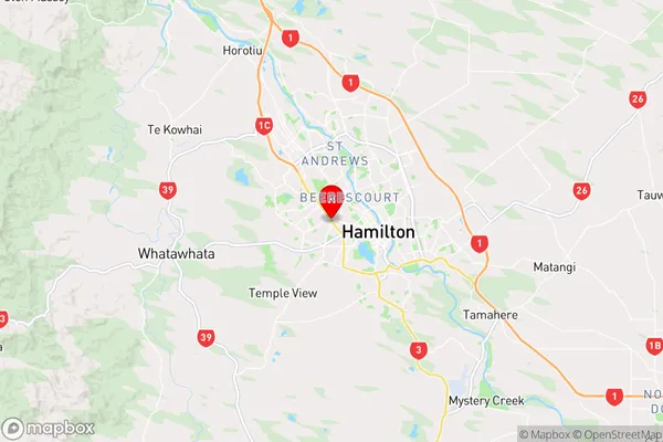 Hamilton, Waikato Region Map