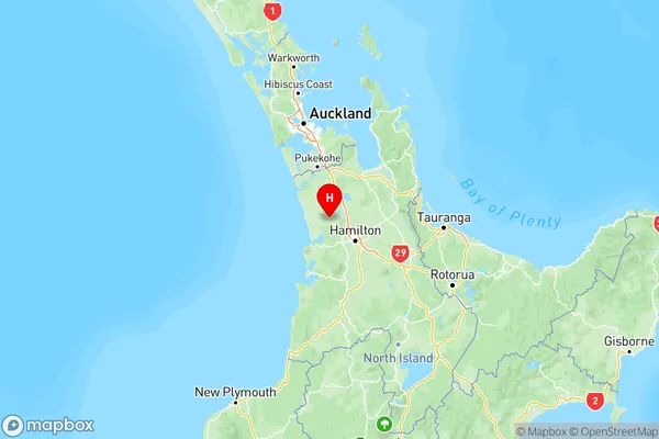 Hauraki Surrounds, Waikato Region Map