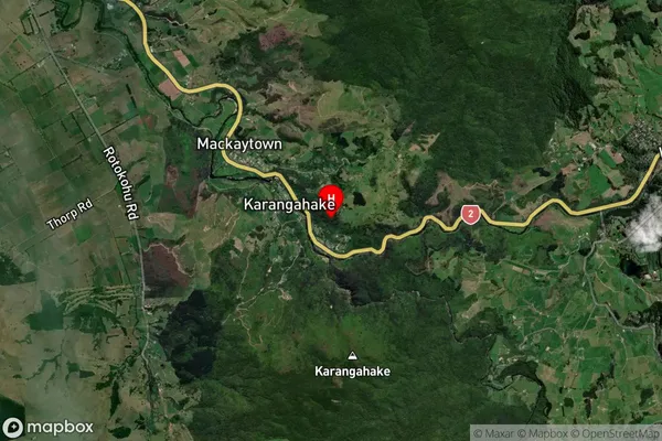 Karangahake, Waikato Satellite Map