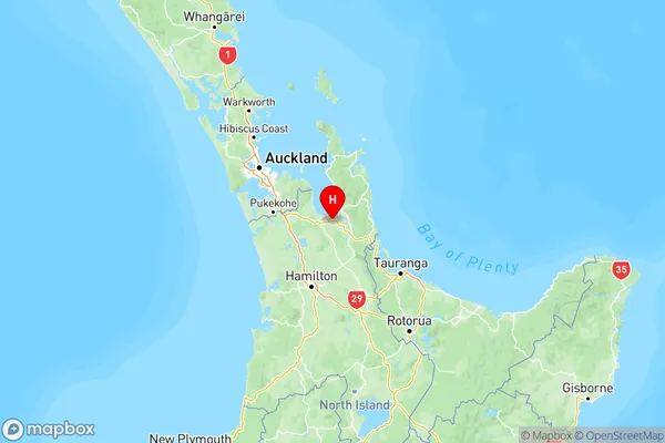 Ngatea, Waikato Region Map