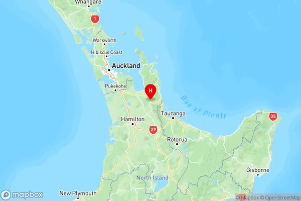 Paeroa, Waikato Region Map
