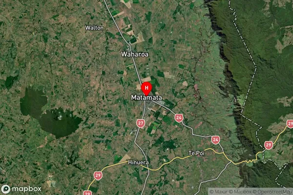 Matamata, Waikato Satellite Map