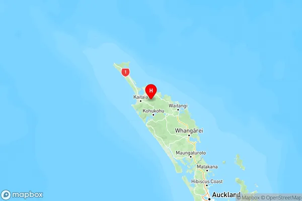 Peria, Northland Region Map