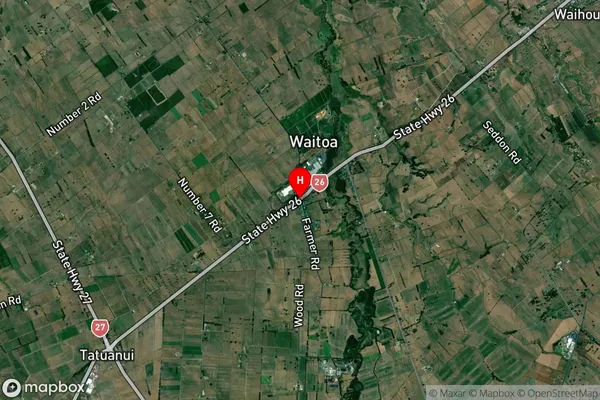 Waitoa, Waikato Satellite Map