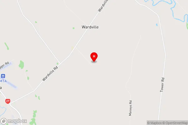 Wardville, Waikato Region Map