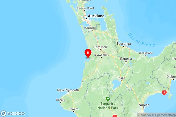 Kawhia, Waikato Region Map