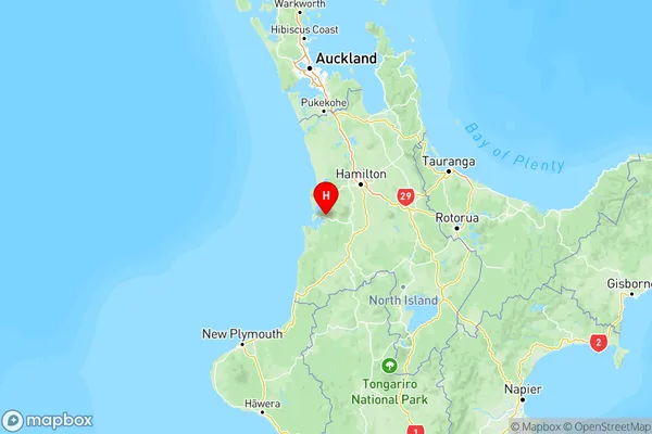 Oparau, Waikato Region Map