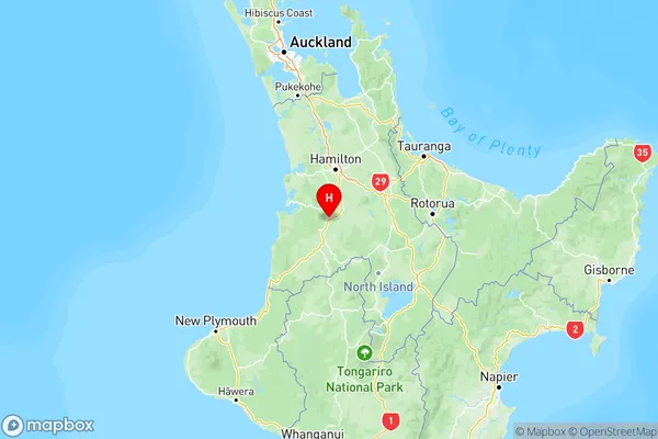 Otorohanga, Waikato Region Map