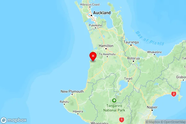 Taharoa, Waikato Region Map