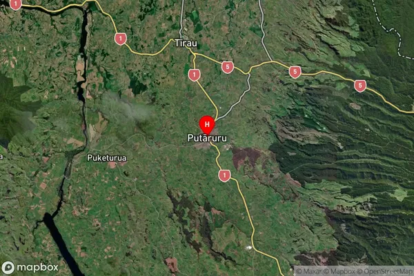 Putaruru, Waikato Satellite Map